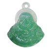 Imitate Gemstone Acrylic Pendant, Buddha 41x33mm Hole:2.5mm, Sold by Bag