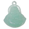 Imitate Gemstone Acrylic Pendant, Buddha 41x33mm Hole:2.5mm, Sold by Bag