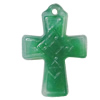 Imitate Gemstone Acrylic Pendant, Cross 44x31mm Hole:3mm, Sold by Bag