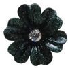 Resin Cabochons, No Hole Headwear & Costume Accessory, Flower with Acrylic Zircon 22mm, Sold by Bag