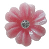 Resin Cabochons, No Hole Headwear & Costume Accessory, Flower with Acrylic Zircon 22mm, Sold by Bag