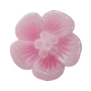 Resin Cabochons, No Hole Headwear & Costume Accessory, Flower 17mm, Sold by Bag