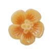 Resin Cabochons, No Hole Headwear & Costume Accessory, Flower 17mm, Sold by Bag