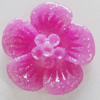 Resin Cabochons, No Hole Headwear & Costume Accessory, Flower 17mm, Sold by Bag