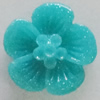 Resin Cabochons, No Hole Headwear & Costume Accessory, Flower 17mm, Sold by Bag