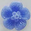 Resin Cabochons, No Hole Headwear & Costume Accessory, Flower 17mm, Sold by Bag