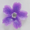 Resin Cabochons, No Hole Headwear & Costume Accessory, Flower with Acrylic Zircon 22mm, Sold by Bag