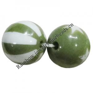 Handmade Solid Acrylic Beads, Round 12mm, Sold by Bag