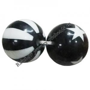 Handmade Solid Acrylic Beads, Round 12mm, Sold by Bag