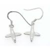 Sterling Silver Earrings platina plating, 27x120mm, Sold by Pair