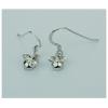 Sterling Silver Earrings platina plating, 20x8mm, Sold by Pair