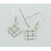 Sterling Silver Earrings platina plating, 24x12mm, Sold by Pair