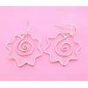 Sterling Silver Earrings platina plating, 39x28mm, Sold by Pair