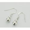 Sterling Silver Earrings platina plating, 22x6mm, Sold by Pair