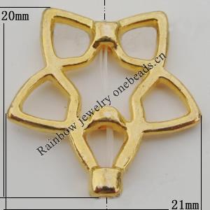 Bead Zinc Alloy Jewelry Findings Lead-free, 20x21mm, Hole:1mm, Sold by Bag