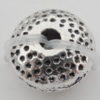 Bead Zinc Alloy Jewelry Findings Lead-free, Flat Round 9x5mm, Hole:2mm, Sold by Bag