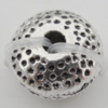 Bead Zinc Alloy Jewelry Findings Lead-free, Flat Round 9x5mm, Hole:2mm, Sold by Bag