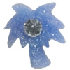 Resin Cabochons, No Hole Headwear & Costume Accessory, Tree with Acrylic Zircon 9x7mm, Sold by Bag