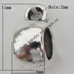 Connector Zinc Alloy Jewelry Findings Lead-free, 5x11mm, Hole:2mm,5mm, Sold by KG