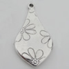 Pendant Zinc Alloy Jewelry Findings Lead-free, 21x40mm,  Hole:2mm, Sold by Bag