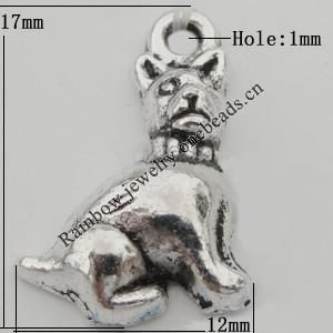 Pendant Zinc Alloy Jewelry Findings Lead-free, 12x17mm Hole:1mm, Sold by Bag