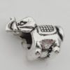 European Style Beads Zinc Alloy Jewelry Findings Lead-free, Elephant 16x12x9mm, Hole:5mm Sold by Bag