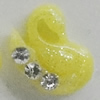 Resin Cabochons, No Hole Headwear & Costume Accessory, With Acrylic Zircon 8x10mm, Sold by Bag