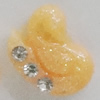 Resin Cabochons, No Hole Headwear & Costume Accessory, With Acrylic Zircon 8x10mm, Sold by Bag