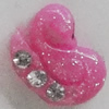 Resin Cabochons, No Hole Headwear & Costume Accessory, With Acrylic Zircon 8x10mm, Sold by Bag