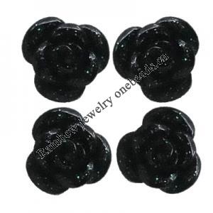 Resin Cabochons, No Hole Headwear & Costume Accessory, Flower 6mm, Sold by Bag