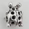 European Style Beads Zinc Alloy Jewelry Findings Lead-free, 11x12x8mm, Hole:4mm Sold by Bag