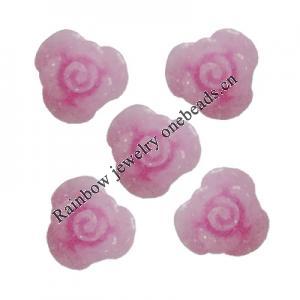 Resin Cabochons, No Hole Headwear & Costume Accessory, Flower 6mm, Sold by Bag