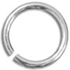 String Silver Jumpring, about 8mm in diameter, 0.8mm thick, hole: about 6.5mm, Sold by PC