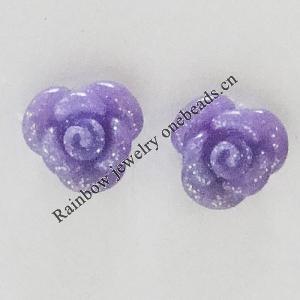 Resin Cabochons, No Hole Headwear & Costume Accessory, Flower 8mm, Sold by Bag