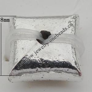 Bead Zinc Alloy Jewelry Findings Lead-free, 8x8x4mm, Hole:1mm, Sold by Bag
