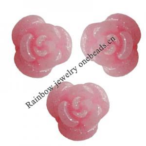 Resin Cabochons, No Hole Headwear & Costume Accessory, Flower 10mm, Sold by Bag