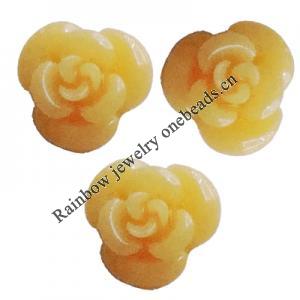 Resin Cabochons, No Hole Headwear & Costume Accessory, Flower 6mm, Sold by Bag