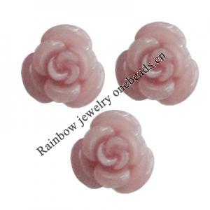 Resin Cabochons, No Hole Headwear & Costume Accessory, Flower 6mm, Sold by Bag