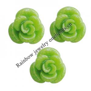 Resin Cabochons, No Hole Headwear & Costume Accessory, Flower 6mm, Sold by Bag