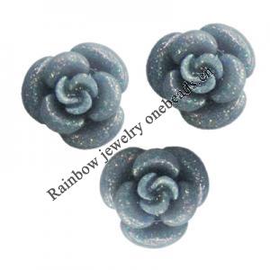 Resin Cabochons, No Hole Headwear & Costume Accessory, Flower 8mm, Sold by Bag