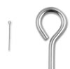 Sterling Silver Eyepin, about 32mm long, 1mm thick, hole: about 0.8mm, Sold by PC