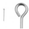 Sterling Silver Eyepin, about 30mm long, 1mm thick, hole: about 0.6mm, Sold by PC