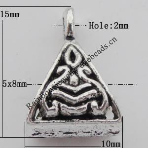 Connector Zinc Alloy Jewelry Findings Lead-free, 10x15mm, Hole:2mm, Sold by KG