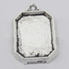 Pendant Zinc Alloy Jewelry Findings Lead-free, 13x18mm Hole:1mm, Sold by Bag