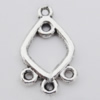 Connector Zinc Alloy Jewelry Findings Lead-free, 11x20mm, Hole:1mm, Sold by Bag