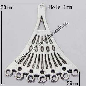 Connector Zinc Alloy Jewelry Findings Lead-free, 29x23mm, Hole:1mm, Sold by Bag