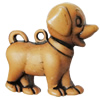 Imitation Wood Acrylic Pendants, Dog 48x41mm Hole:2mm, Sold by Bag