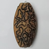 Imitation Wood Acrylic Beads, Flat Oval 27x14mm Hole:2mm, Sold by Bag