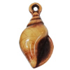 Imitation Wood Acrylic Pendants, Whelk 32x16mm Hole:2.5mm, Sold by Bag