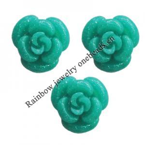 Resin Cabochons, No Hole Headwear & Costume Accessory, Flower 8mm, Sold by Bag